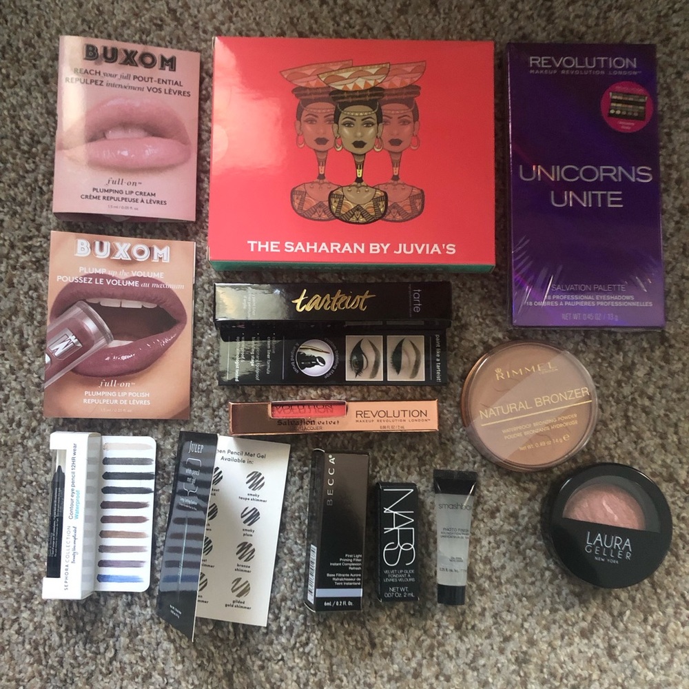 Brand new! Makeup bundle! Juvia’s Place, Tarte, Laura Geller, Buxom, Nars